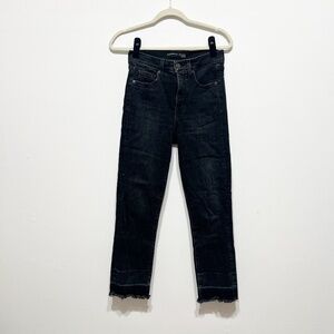 Veronica Beard Ryleigh Slim Straight Cotton Stretch Denim Jeans Washed Onyx 26/2
